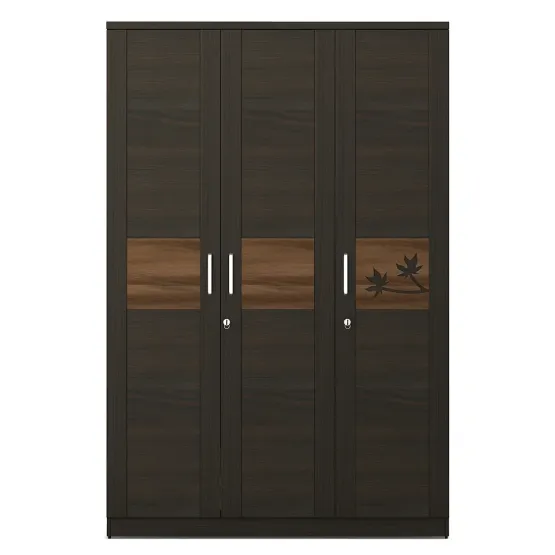 Maple 3 Door Wardrobe - Fumed Oak