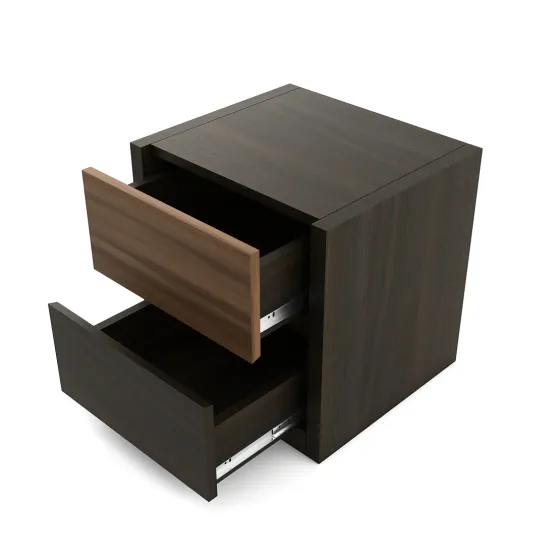 Maple Bedside Table - Fumed Oak Woodpore