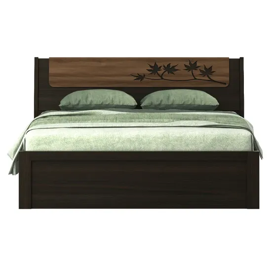 Maple V3 Queen Bed With 3/4th Lift On Storage - Fumed Oak (woodpore)