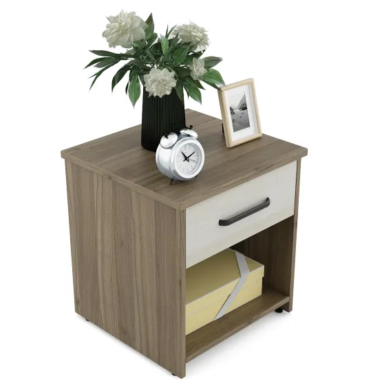 Martin Bedside Table - Lyon Walnut