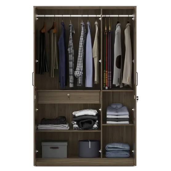 Martin 3 Door Wardrobe - Lyon Walnut