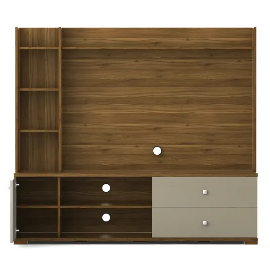 Wall Unit Marvella - Hg Cashmere And Natural Teak