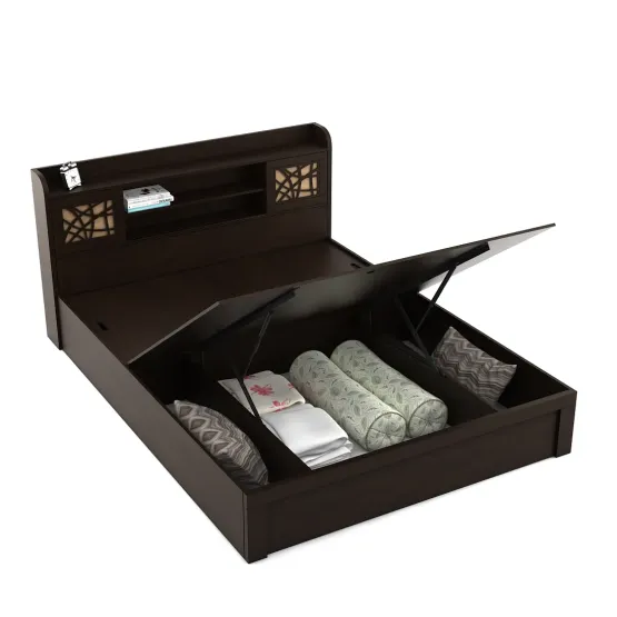 Mayflower King Bed With 3/4th Lift Storage - Vermount Woodpore