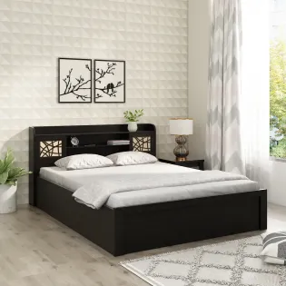 Mayflower Queen Bed With Box Type Storage - Vermount Woodpore