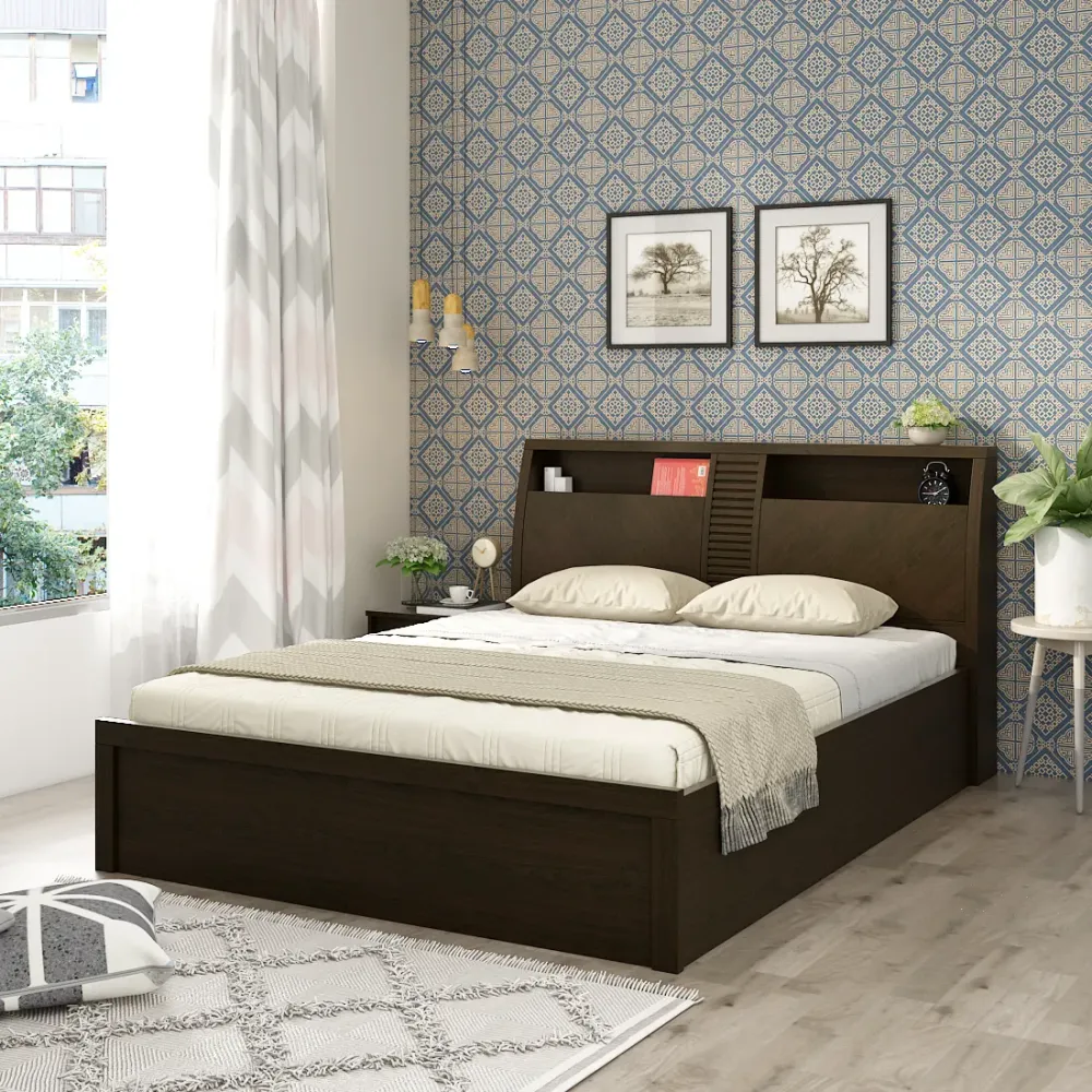 Monarch V4 Queen Bed 3/4th Lift On Storage-vermount Woodpore