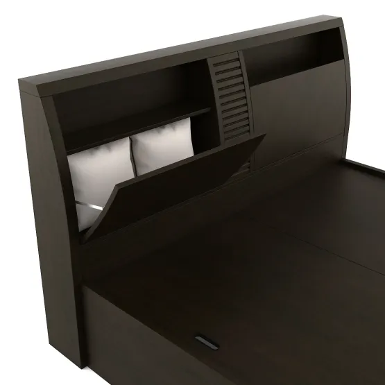 Monarch V4 Queen Bed 3/4th Lift On Storage-vermount Woodpore