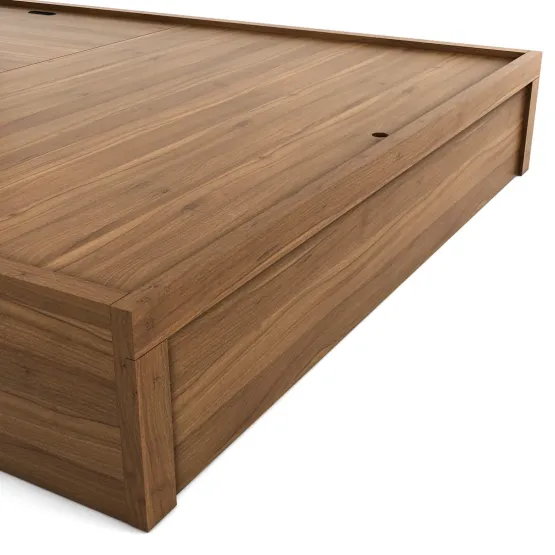 Monarch V4 King Bed With 3/4th Lift On Storage - Natural Teak