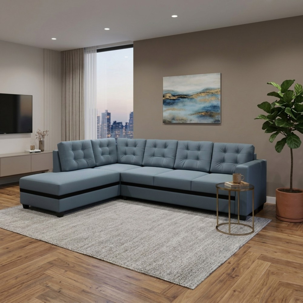 Spacewood Montessa L Shape Sofa In Fabric Finish