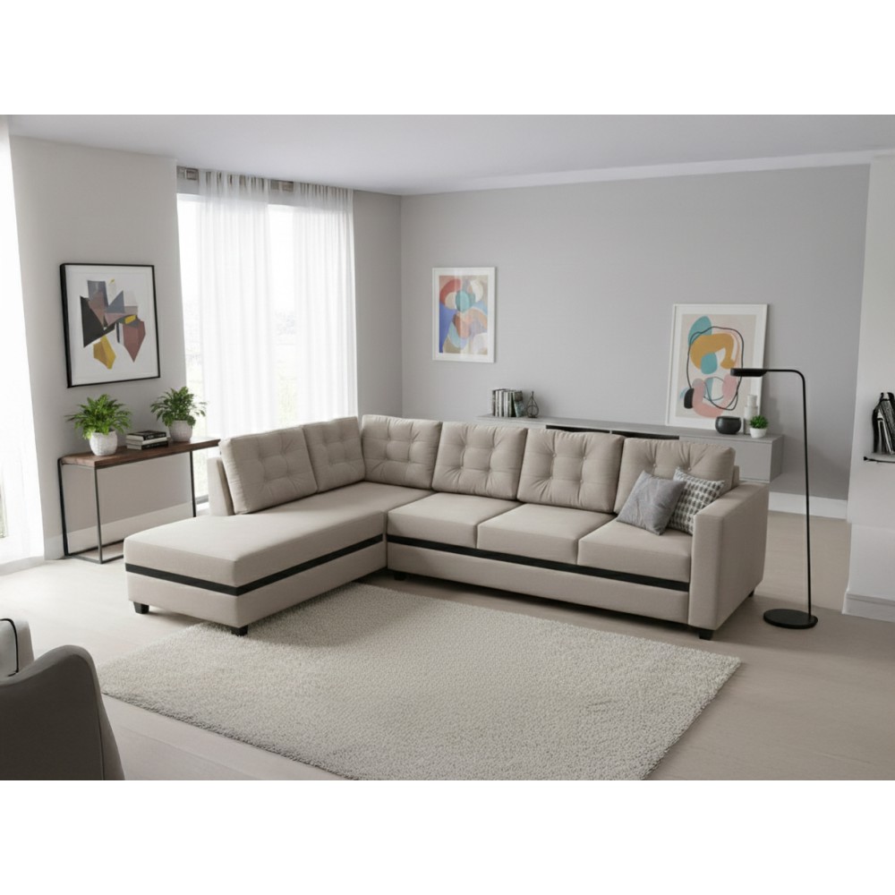 Spacewood Montessa L Shape Sofa In Fabric Finish