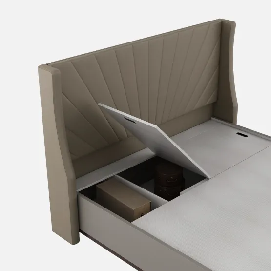 Morgan Queen Bed 3/4 Lifton Esm Sahara Beige