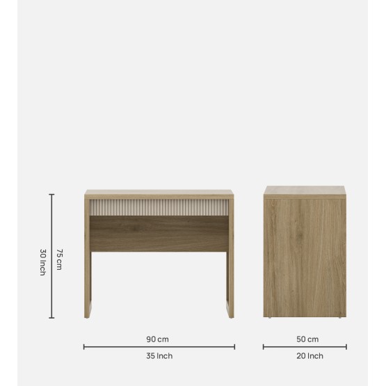 Study Table Note 90 - Santano Oak & Bamboo Flute