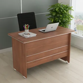 Nova Desking Office Table Small - Walnut Rigato