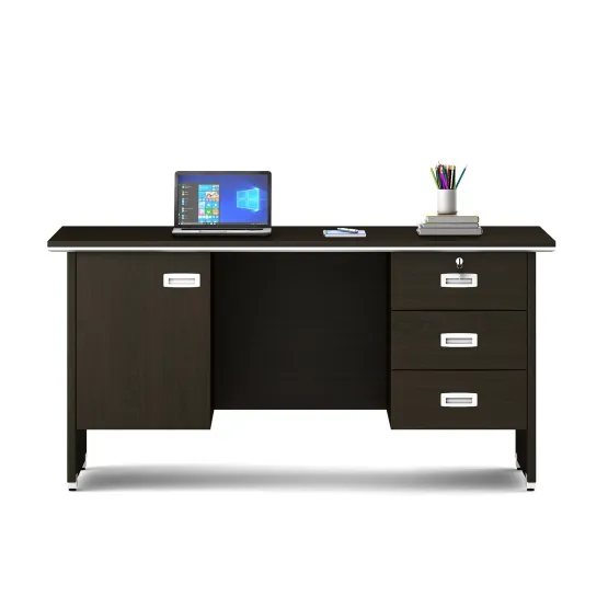 Nova Integra Office Table Extra Medium With 3 Drawer 1 Shutter - Vermount