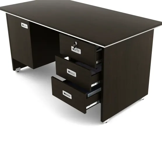 Nova Integra Office Table Extra Medium With 3 Drawer 1 Shutter - Vermount