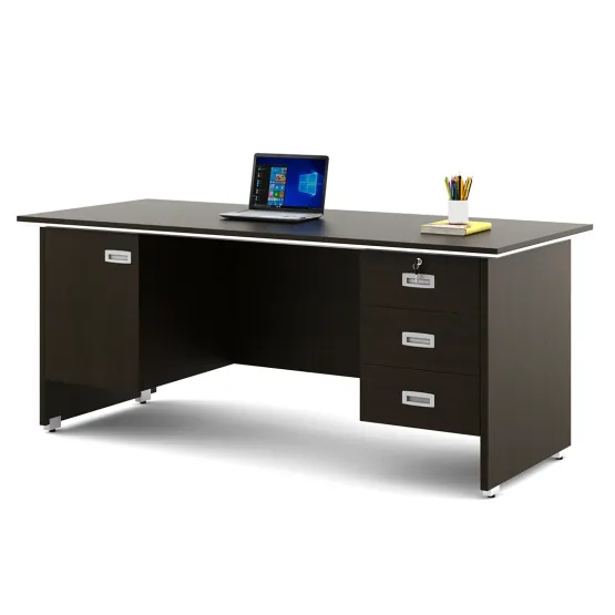 Nova Integra Office Table Large With 3 Drawer 1 Shutter - Vermount