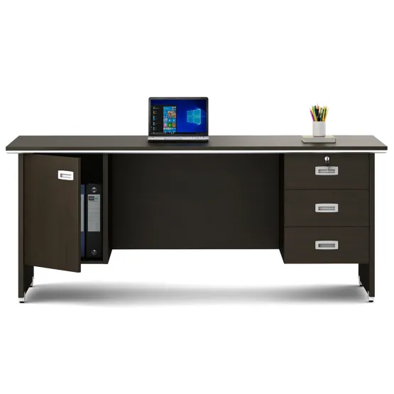 Nova Integra Office Table Large With 3 Drawer 1 Shutter - Vermount