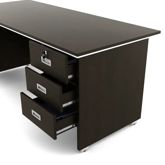 Nova Integra Office Table Large With 3 Drawer 1 Shutter - Vermount