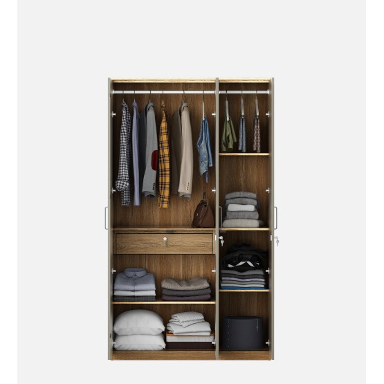 Nester 3 Door Wardrobe - Sebastian Oak