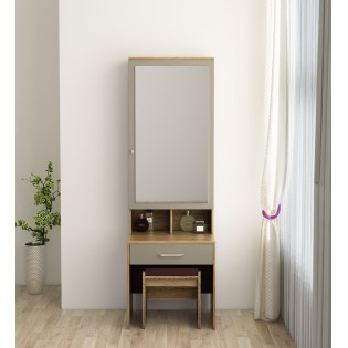 Nester Dresser With Stool - Sebastian Oak