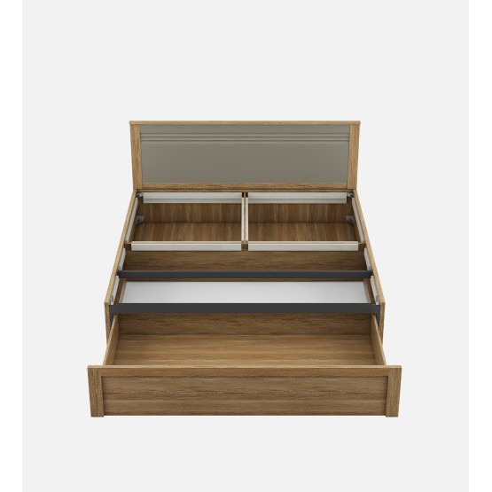 Nester Queen Bed Front Pull Out Storage - Sebastian Oak