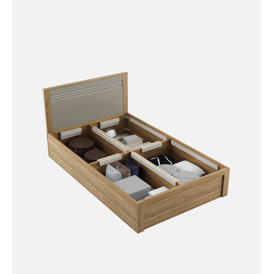 Nester Single Bed With Box Storage - Sebastian Oak