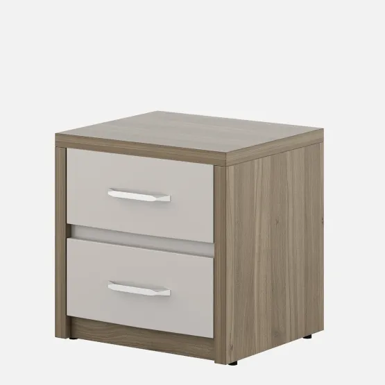 Nora Bedside Table - Lyon Walnut & Hg Ceramic