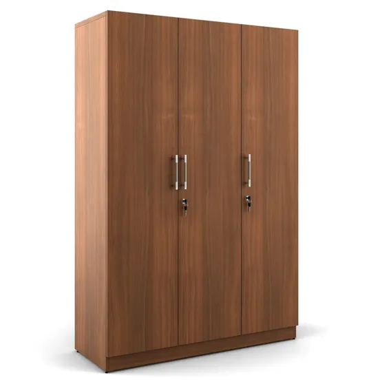 Optima 3 Door Wardrobe - Walnut Rigato