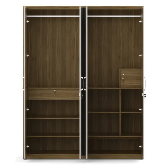 Pearl 4 Door Wardrobe- Ceramic High Gloss