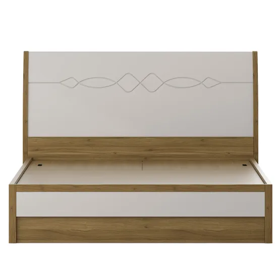 Pearl King Bed With 3/4th Lifton Storage - Ceramic High Gloss