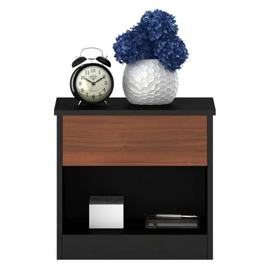 Phoenix Bedside Table - Natural Wenge Woodpore