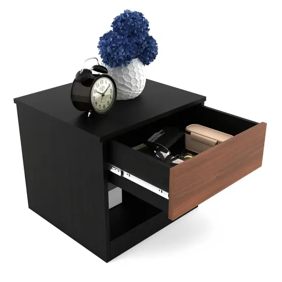 Phoenix Bedside Table - Natural Wenge Woodpore