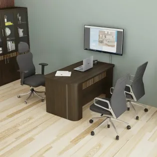 Prestige Desking Office Table 1500(w) X 750(d) X 750(h) - Fumed Oak