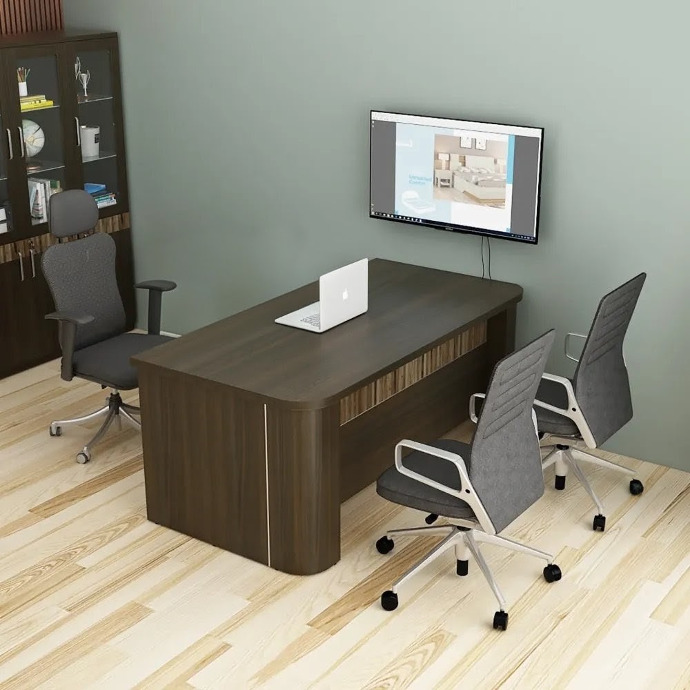Prestige Desking Office Table 1800(w) X 900(d) X 750(h) - Fumed Oak