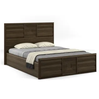 Proton King Bed V2 Full Lifton  With Top Panel - Lyon Walnut