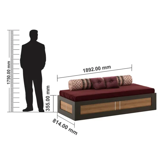 Rex Day Bed - Natural Teak