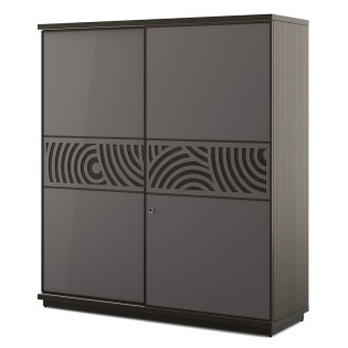 Ripples 2 Door Sliding Wardrobe - Hg Basalt Grey