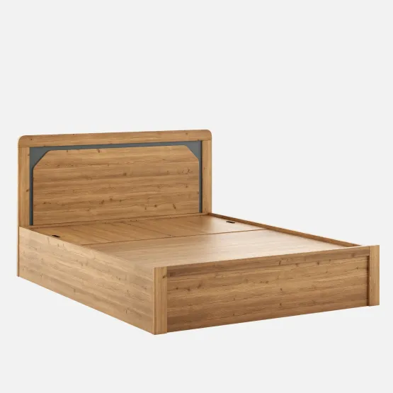 Roma King Bed With 3/4 Lifton - Classic Oak