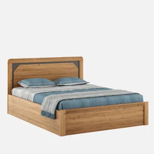Roma Queen Bed With 3/4 Lifton - Classic Oak