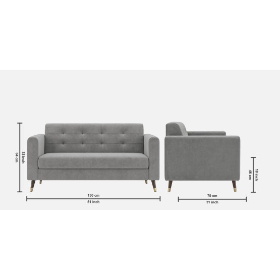 Spacewood Rome 2 Seater Sofa In Fabric - Af 706