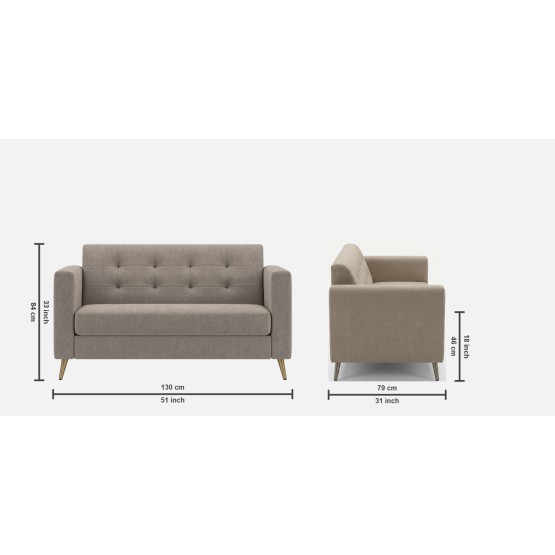 Spacewood Rome 2 Seater Sofa In Fabric - Af 707