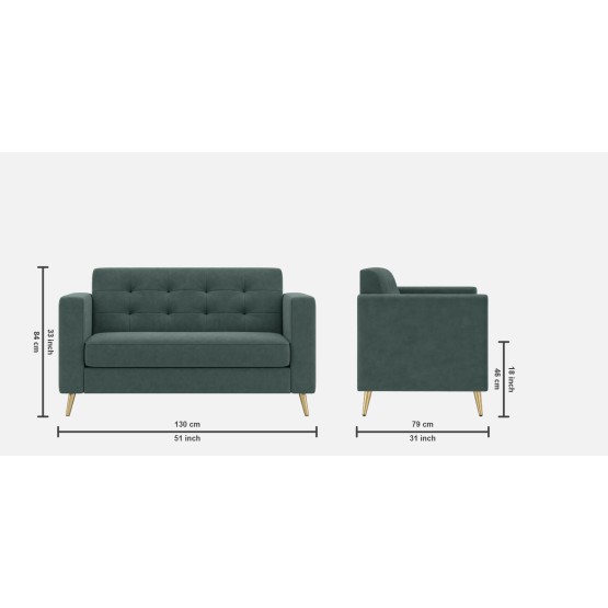 Spacewood Rome 2 Seater Sofa In Fabric - Af 719