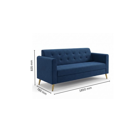 Spacewood Rome 3 Seater Sofa In Fabric - Af 715