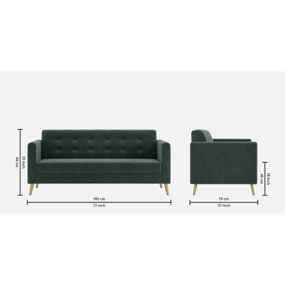 Spacewood Rome 3 Seater Sofa In Fabric - Af 719