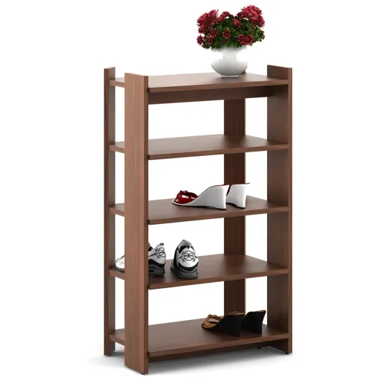 Shoe Rack Basic (prima) - Walnut Rigato Woodpore