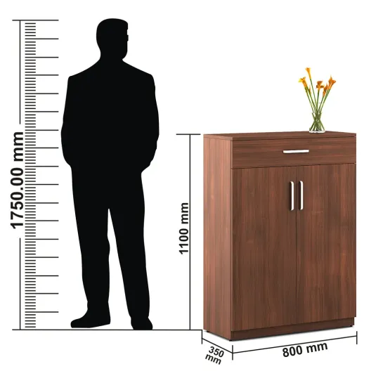 Shoe Rack Liberty - Walnut Rigato Woodpore