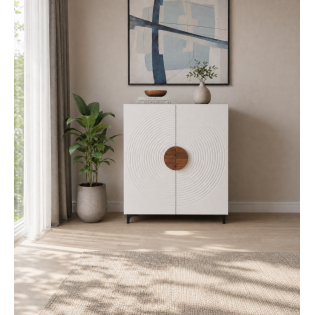 Stride Shoe Rack - Hg White & Dark Brown Eucalyptus