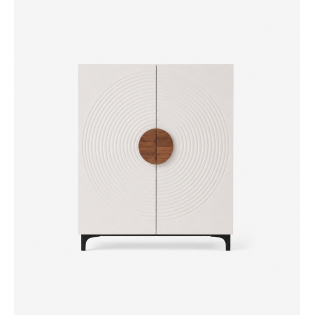 Stride Shoe Rack - Hg White & Dark Brown Eucalyptus