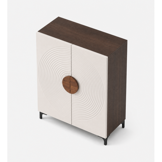 Stride Shoe Rack - Hg White & Dark Brown Eucalyptus