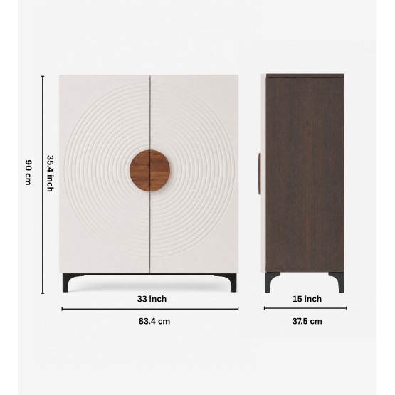 Stride Shoe Rack - Hg White & Dark Brown Eucalyptus