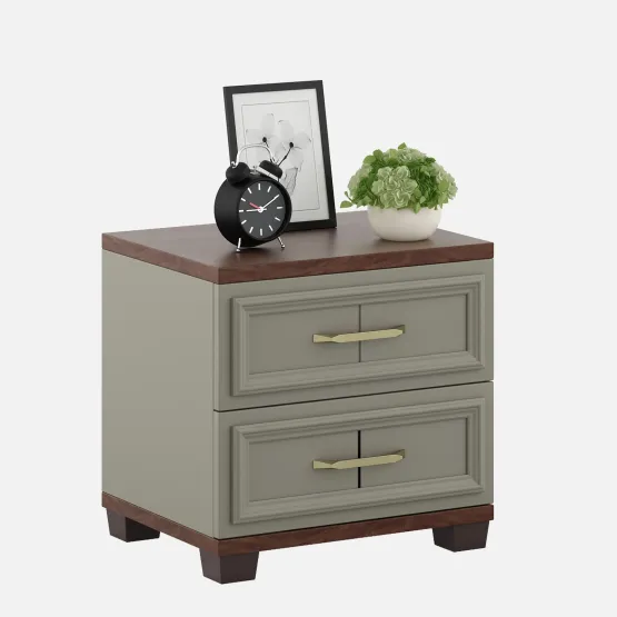 Sahara Bedside Table - Stone Grey Modern Ash
